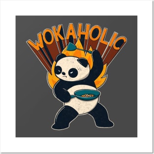 Workaholic Wokaholic Panda Posters and Art